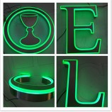 3D led-lichtgevende letters in roestvrij staal