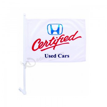 Factory supply CF139 polyester hanging window custom car flag with your logo