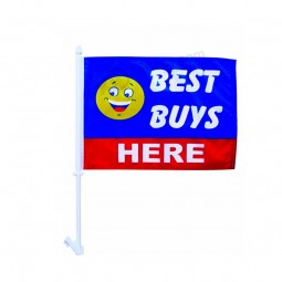 Custom cheap CF142 polyester car window flag with your logo