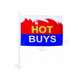 Custom cheap CF134 polyester car window flag with your logo