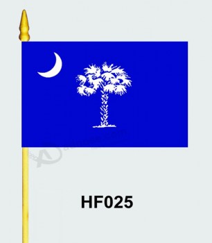 Bon marché usine hf025 polyester main drapeau