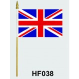 Wholesale CustomizedPromotional waving hand flag with wooden hold with high quality and any size