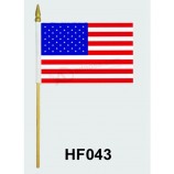 Wholesale printing polyester waving USA hand flag with high quality and any size