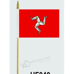 Bandiera di sventola a mano a buon mercato su misura poliestere per sport