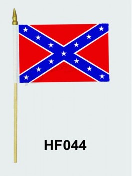 La bandera de mano barata del poliéster hf044
