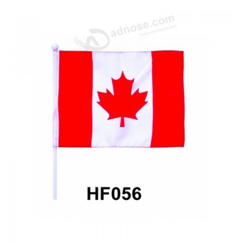 Bandera de mano de país de polo de alta calidad personalizada al por mayor