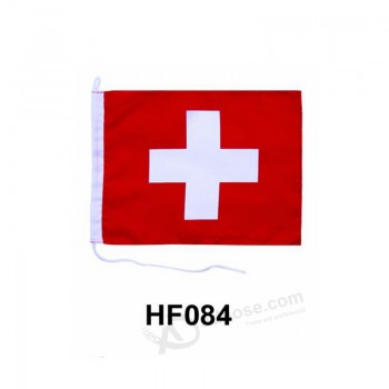 Wholesale customized HF series cheap custom red hand flag