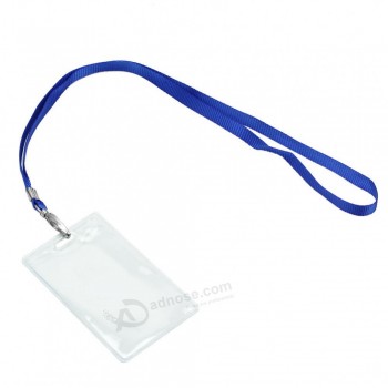 10pcs Name Tag Plastic Employee Vertical ID Card Holder Badge Holder with Lanyard Stationery Store G