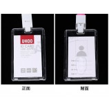 High-grade crystal acrylic transparent tags work card 1.5 wide hang rope employee id card set of ent