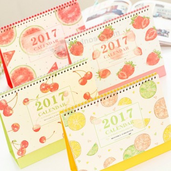 new arrival calendar 2017 cartoon watercolor fruit calendar planner agenda organizador desk calendar