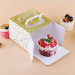13.5x13.5x10.2cm 30pcs Baking cakes package cartons Romantic golden cheese cake cases Simple aesthet
