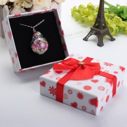Jewelry Bowknot Case Ring Earring Watch Gift Carton Box Package Makeup Organizer 8*8*4 cm Packaging