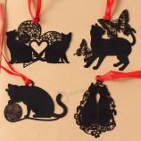 Lovely Cute Kawaii Metal Bookmark Black Cat Book Holder for Book Paper Creative Gift Korean Statione