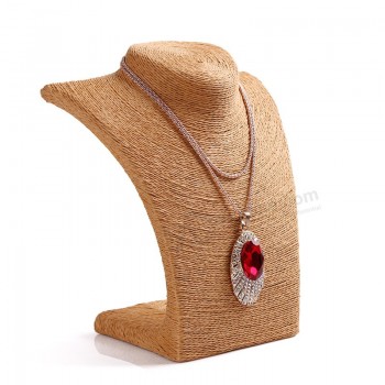 HOT-Selling 4 Colors Mannequin Cord Necklace Decorate Pendant Jewelry Display Frame Stand Show For W