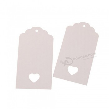 100pcs 10.5*5.5cm Hollow Heart Scalloped Kraft Paper Card / Wedding Favour Gift Tag / DIY Tag /Price