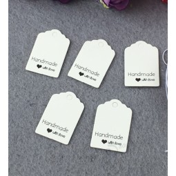 Size:3x2cm kraft tags 100PCS /lot hand made with love kraft Tag for gift box and Paper Cards DIY Gif