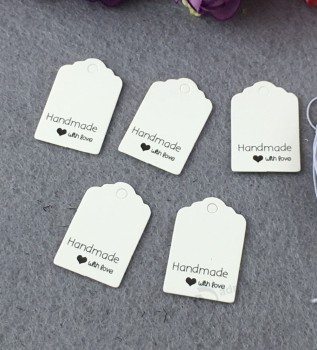 Size:3x2cm kraft tags 100PCS /lot hand made with love kraft Tag for gift box and Paper Cards DIY Gif