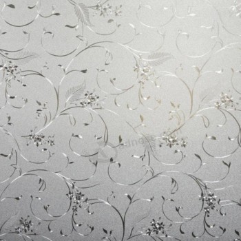 3D Static Cling Removable Window Film Stained Flower Glass Sticker Bathroom Slide Door 45x100cm Gift