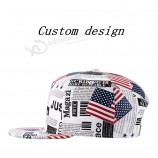 2017 New European Style Hip-hop High Quality PU Snapback Basesball Cap Hat  custom  Priting Caps Hat