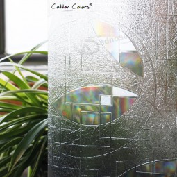 綿の色のPVC防水窓のカバーフィルム、いいえ-接着剤3D静的装飾窓プライバシーガラスSt