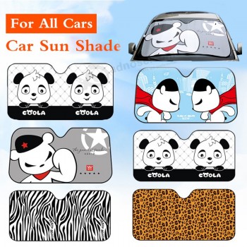 Cartoon sun visor for car windshield with your logo