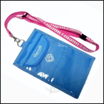 Wholesale high-end Id pouch with designer personalized lanyards for badge holders with your logo