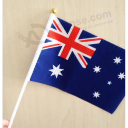 Mão bandeira Austrália com atacado de pólo de bandeira de mão
