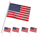 Petits drapeaux personnalisés imprimés usa main agitant des drapeaux