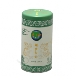 Cylinder round tea tin can