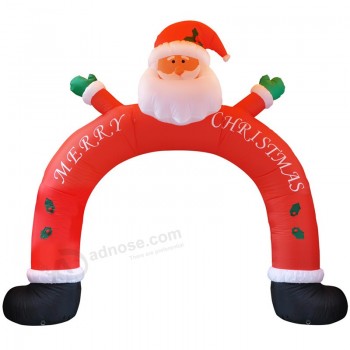 Arco de Navidad al aire libre para la decoración, arco inflable de caña de azúcar