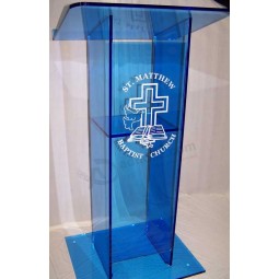 青い標準的なアクリルスピーチの表彰台