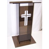 Smoked Church Acrylic Lucite Pulpit