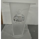 Acrylic Podium for Floor, Rubber Feet -Frosted Clear