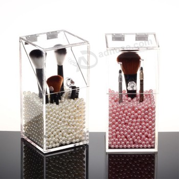 透明防尘有机玻璃化妆品储物盒/亚克力化妆刷架