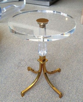 Creative Crystal Clear Acrylic Round Coffee Table