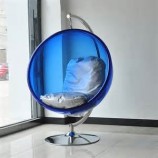 Chaise de buLLe acryLique couLeur créative avec support en gros 