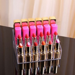 Wholesale Plastic Clear Lipstick Holder 24 Square Makeup Organizer