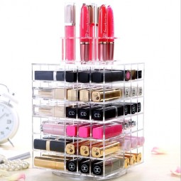 Wholesale Spinning Lipstick Tower Premium Acrylic Rotating Holder Makeup Organizer