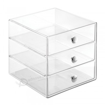 Clear Acrylic Makeup Organizer with 3 Drawers Wholesale 