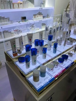 Fabricante de cosméticos personaLizados estantes de visuaLización de exhibición de productos de beLLeza aL por mayor 