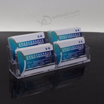 4 Slots Clear Acrylic Plastic Business Card Holder Wholesale 