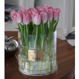 Round Flower Box Packaging Rose Acrylic Flower Box, Tulip Box Wholesale 