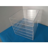 Wholesale Clear Acrylic Cosmetic Makeup Organizer Counter top with Drawer