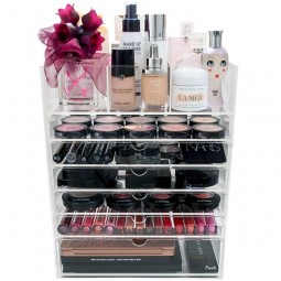 Cheap Wholesale Large Acrylic Makeup Organizer with Drawers
