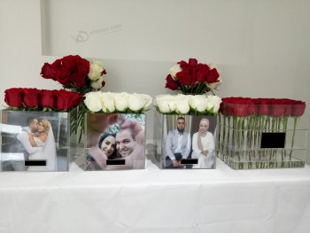 Wholesale Acrylic Floral Box with Photo Frame