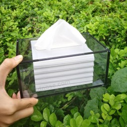 Durable Tissue Holder Rectangle Napkin Organizer Acrylic Box Wholesale 