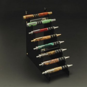 8 Pen Black Acrylic Pen Display Stand Cheap Wholesale 