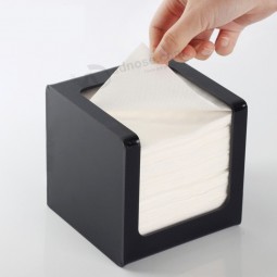 Manufacturer Custom Black Lucite Acrylic Tissue Memo Box
