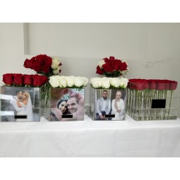 Acrylic Floral Box with Photo Frame