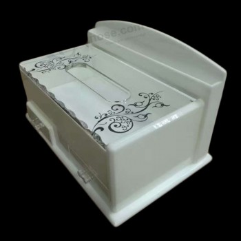 Gros hôteL bLanc muLti-Boîte de tissu acryLique fonctionneLLe avec tiroir